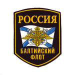 Шеврон пластизолевый Россия БФ (5-уг. с флагом и орлом)