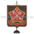 Вымпел вышит. на подставке Западный ВО (оливковый фон, красный кант)