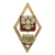 Значок мет. ВМИИ (ромб РФ) гор.эм.