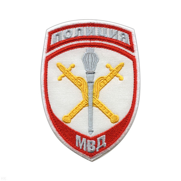 Шеврон вышит. Полиция МВД Начальник территориального органа (белый) ст/обр