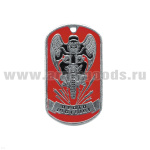 Жетон (нерж. ст., эмал.) Death machine (красн. фон)