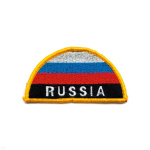 Шеврон вышит. RUSSIA (полукруг МЧС триколор)