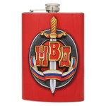 Фляга нерж/ст с цв.рис. МВД / Вор должен сидеть в тюрьме! (Жеглов, Шарапов)