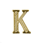Буква на погоны пласт. "К" зол.
