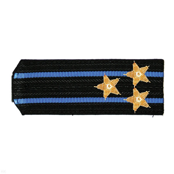 Погоны Авиации ВМФ черн. с 2 голуб. просв., вышит. канителью (полковник)
