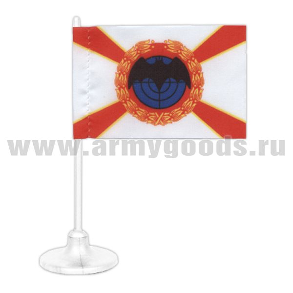 Флажок миниат. на подставке с липуч. (4,5х7 см) Военной разведки (летучая мышь)