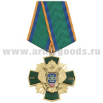 Медаль 90 лет ПС 1918-2008 (зел. крест с накл., заливка смолой)