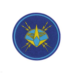 Шеврон пластизолевый В.ч. № 30107 космических войск (г. Мирный Архангельская обл.)
