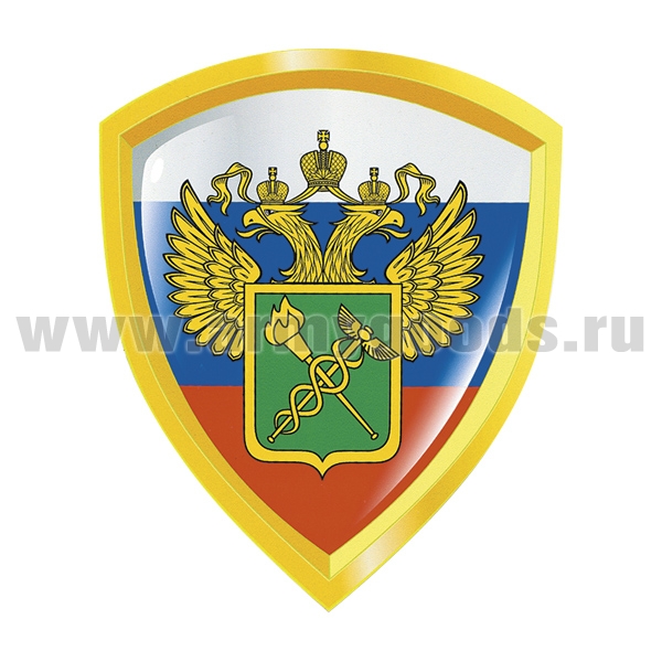 Наклейка в виде щита Таможенная служба