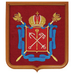 Герб вышит. СПб (43 х 45 см, в геральдич. щите)