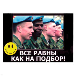 Магнит виниловый (гибкий) со смайликом Все равны как на подбор!