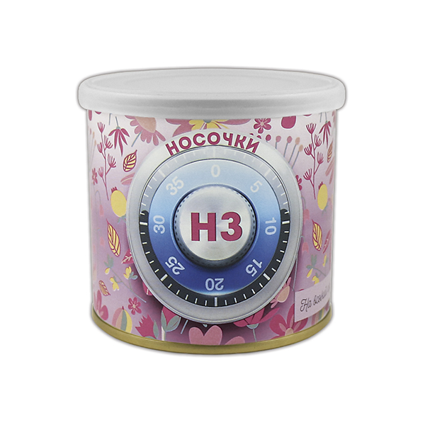 Сувенир Носочки НЗ женские (носки в банке) цветные, разм. 23-25