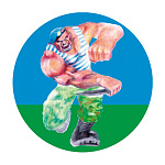 Наклейка круглая (d=10 см) Десантник
