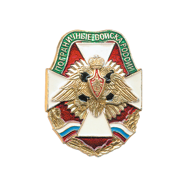 Значок мет. ПВ России (бел. крест)