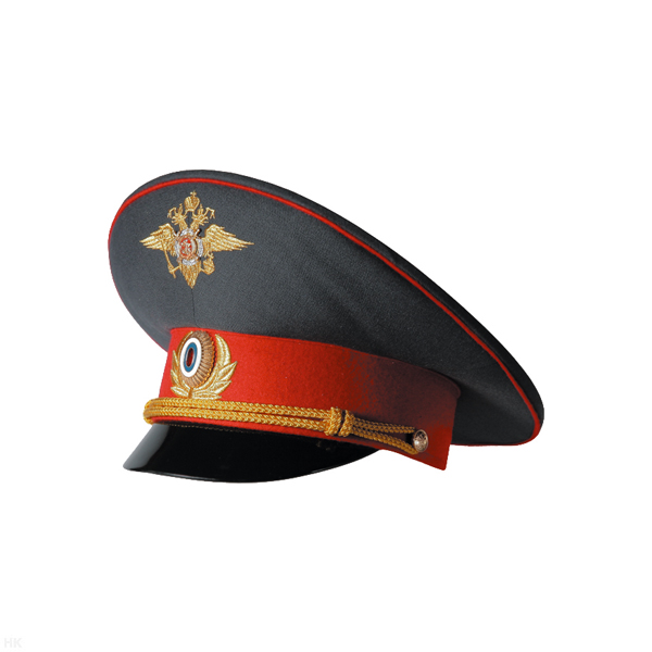 Фуражка Машинная вышивка Милиция серая с красн. кантом