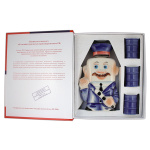 Фляга фарф. (0,25 л) + 3 рюмки в книжке-обманке ГАИшник