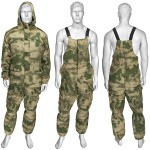 Костюм зим. серия "H&S" "мох" (A-TACS FG) (фольгированный подклад на куртке и полукомбинезоне)