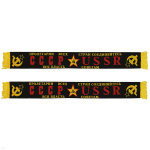 Шарф сувенирный п/ш СССР-USSR (черный)