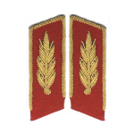 Петлицы на воротник канит. (3% золото) Генеральские красные