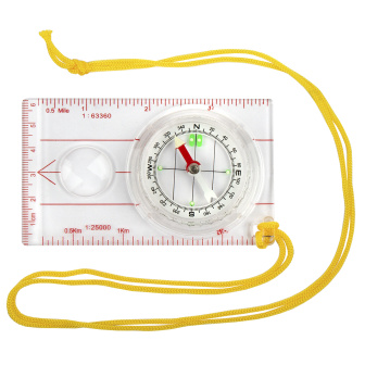 Компас жидк. с линейкой (10 см) и малой лупой, на шнурке (разновидности по наличию)