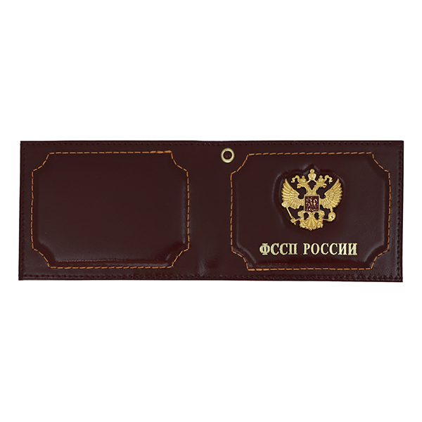 Обложка кож. под удост. с мет. накладкой ФССП России (орел РФ)