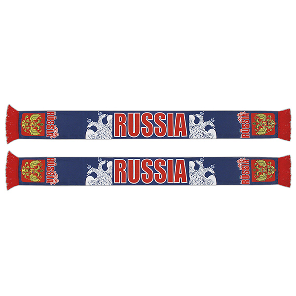 Шарф сувенирный (шелк полиэфирный) National Team Russia (двуглавый орел)