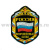 Шеврон вышит. Россия ВС (5-уг. в орнам.) люрекс