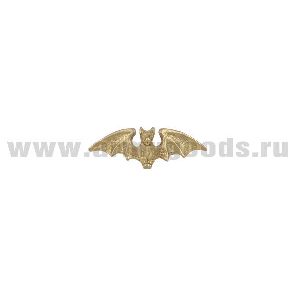 Значок мет. Летуч. мышь (мал. на пимсе) 2 см неокрашенная