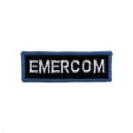 Нашивка на грудь вышит. Emercom (бел. буквы, син. окантовка) дл. 8,5 см