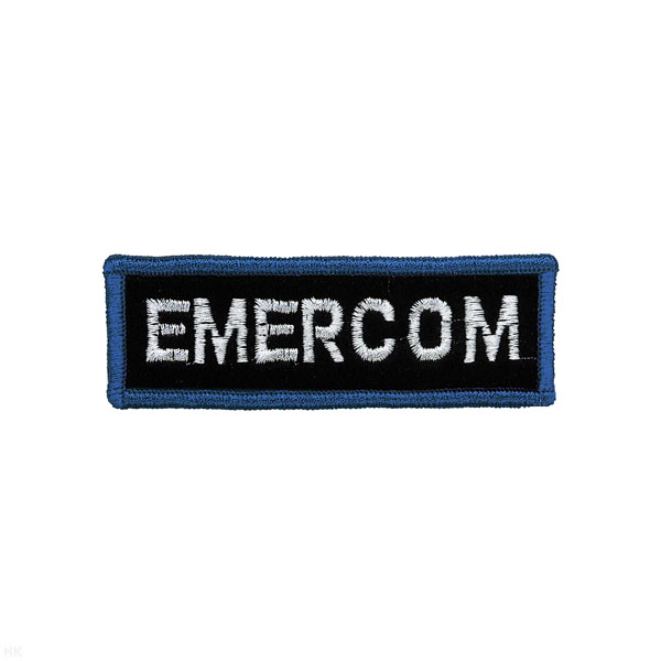 Нашивка на грудь вышит. Emercom (бел. буквы, син. окантовка) дл. 8,5 см