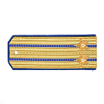 Погоны парадные золотые (шелк) с 2 вас. просв., вышит. канителью (подполковник)