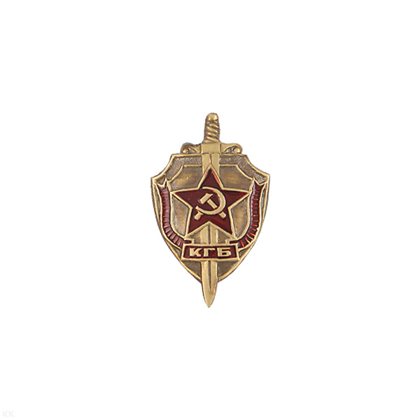 Значок мет. КГБ (щит и меч) h=2.9 мал., на пимсе