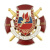 Значок мет. 90 лет военным комиссариатам 1918-2008 Честь Доблесть, Слава (красн. крест, смола, с накладками)