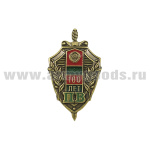 Значок мет. 100 лет ПВ (щит и меч) на пимсе