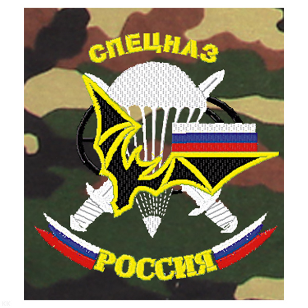Футболка с вышивкой на груди Спецназ (мышь) зел. КМФ