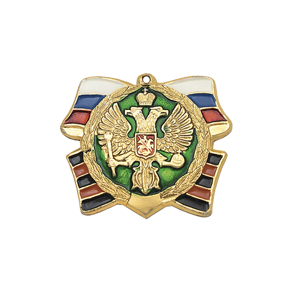 Основание к медали ДМБ (орел РФ на зел фоне, ленты)