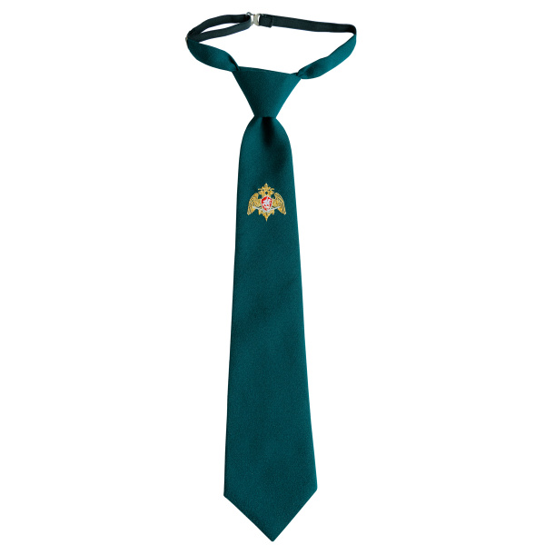 Галстук-регат с вышивкой расцв. "Сосна" с орлом Росгвардия п/ш