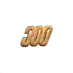 Цифра накл. мет. "300" к значку парашютист-инстр.