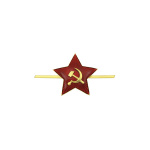 Значок мет. Звезда РККА (32 мм, с накладкой)