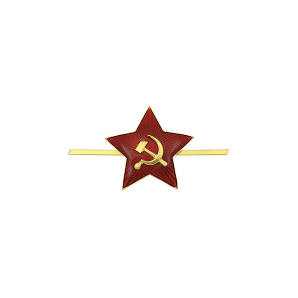 Значок мет. Звезда РККА (32 мм, с накладкой)