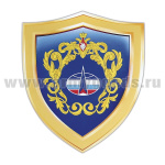Наклейка в виде щита Космические войска