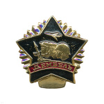 Значок мет. Дембель (черн.) звезда