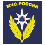 Футболка с вышивкой на груди МЧС России (эмблема) синяя