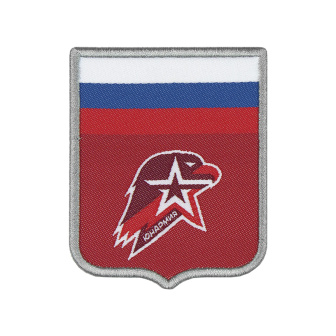 Шеврон тканый Юнармия (эмблема и триколор) 100х75 мм