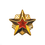 Звезда на погоны пласт. 20 мм Гос. инсп. по карантину растений (зол. с красн. краской)