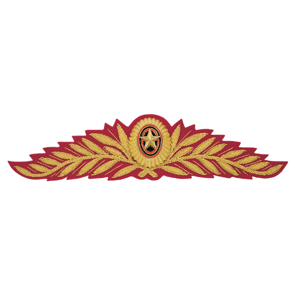 Кокарда канит. (золото 3%) ВС генеральская с 2010 г. (красный фон)